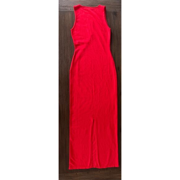 Meshki Dress Midi Red Marina Sleeveless Buttoned Knit XS - Picture 4 of 12